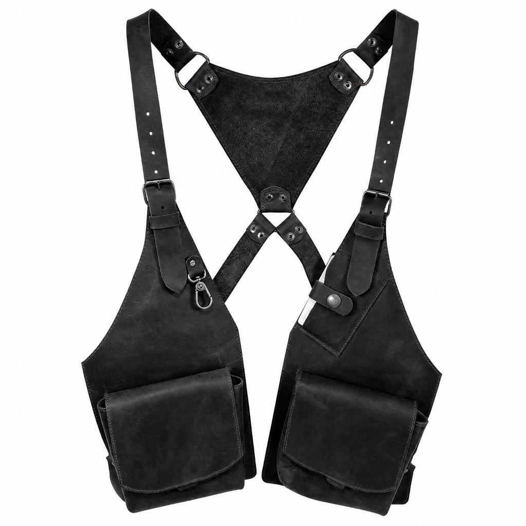 Kožená crossbody taška přes hrudník s ramenním popruhem pro Cosplay Kostým Festival