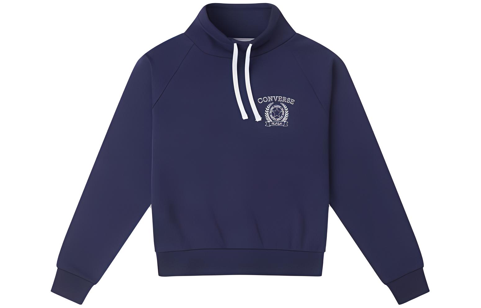 Converse Sweatshirts Women s Marine Blue Half Turtleneck Moderate Regular 10026107-A03 S
