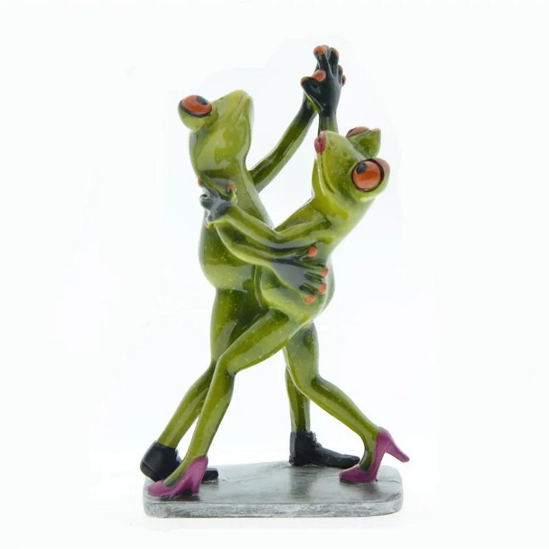 Nordic Garden Potted Bonsai Home Decoration Captain Play Billiards Play Pool Frog Dance Baby Resin Crafts Sculpture Modern Art