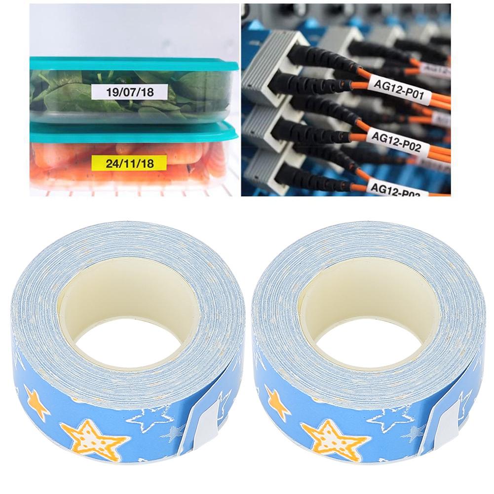 2 Stück Drucketikettenband Süßes Band Thermopapier für KINGJIM/TEPRA LR5C Etikettiergerät