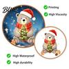 Christmas Bear Window Clings Static Clings Cute Holiday Glass Decals Waterproof PVC Xmas Decor for Doors Stickers Home Store And Bathroom