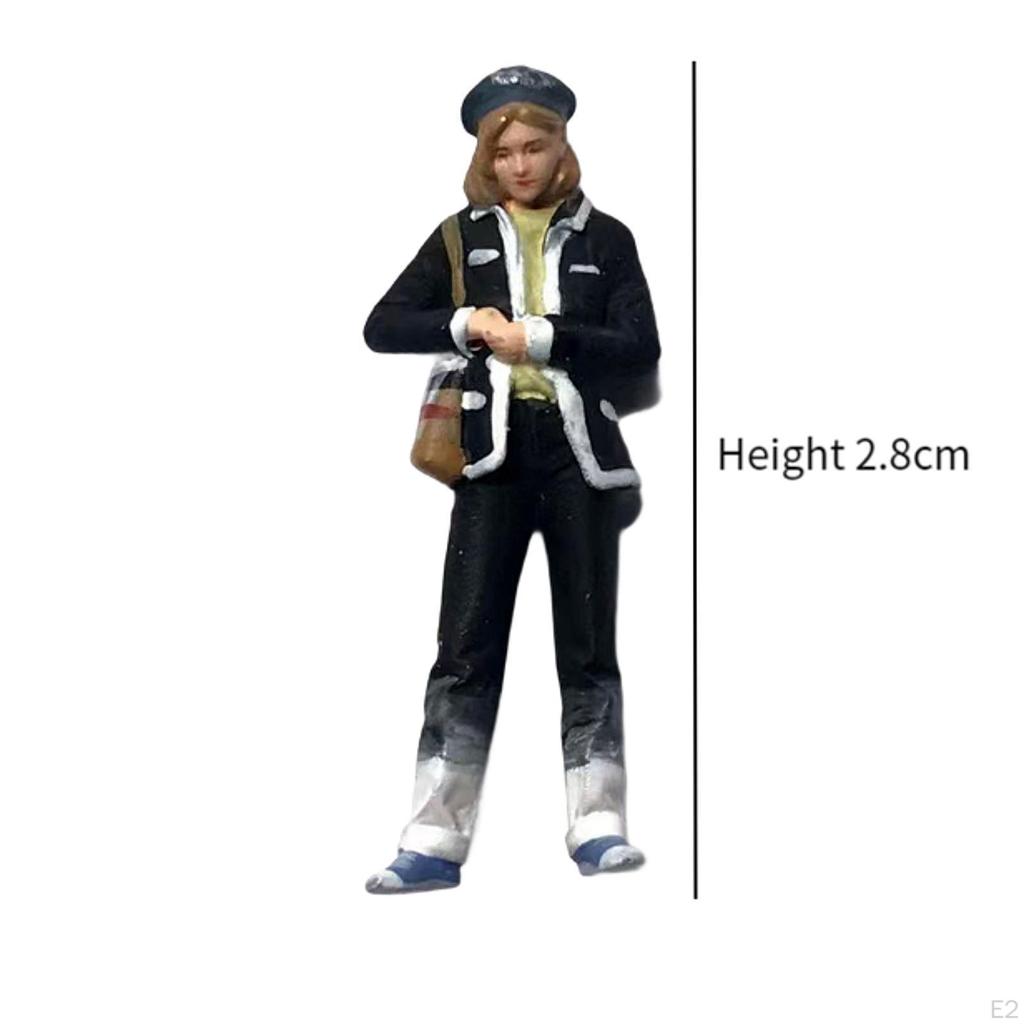 Fashion Woman Resin Miniature Figure for Model Railroads and Gardens
