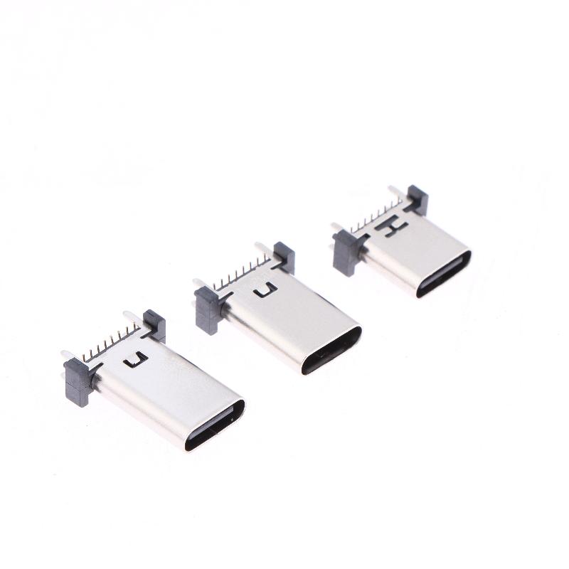 Type C USB Female Socket 16Pin Vertical Mount Enhanced Connection for Gaming Console Repair