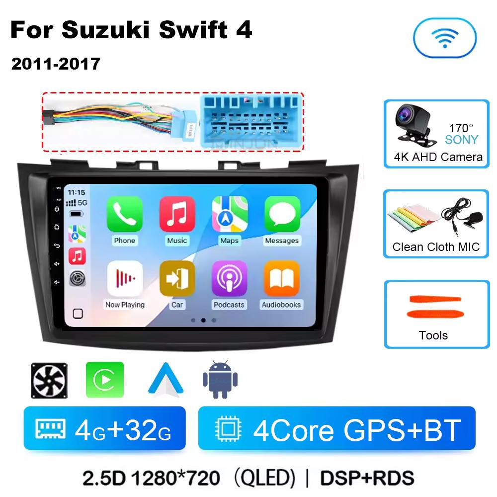 

Android 14 Автомагнитола Qualcomm для Suzuki Swift 4 2011-2017 Беспроводной Carplay Автомагнитола Мультимедийный проигрыватель Навигация 4G Wi-Fi