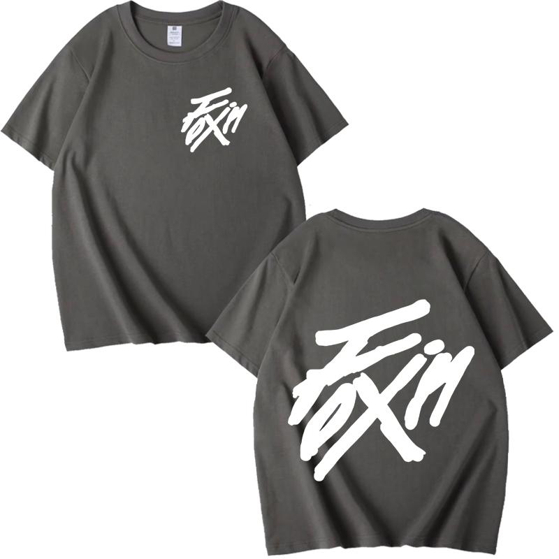 Kpop ATEEZ _FlX ON_ Merch Zipper T Shirt men women Oversized 100_ Cotton Hot sale short sleeve Summer top Unisex plus size tops