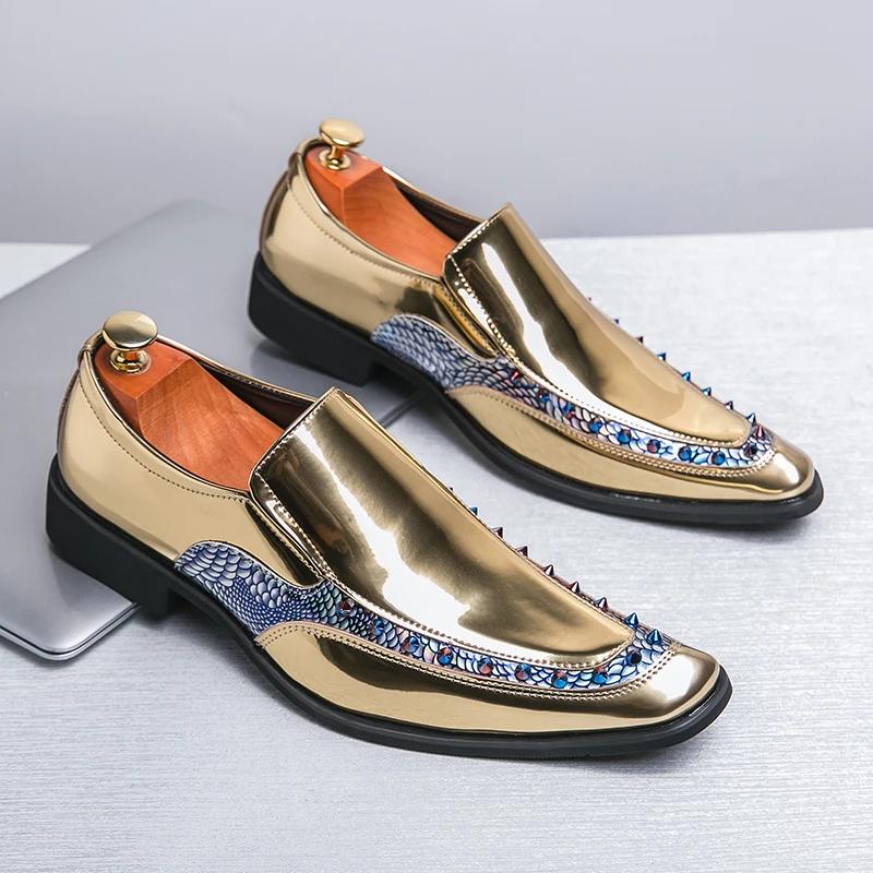 

FashionHot Роскошные розовые мужские туфли из лакированной кожи Дизайнерские высококачественные туфли «Челси» с острым носком для официальных мероприятий Мужские туфли для свадебной вечеринки 46