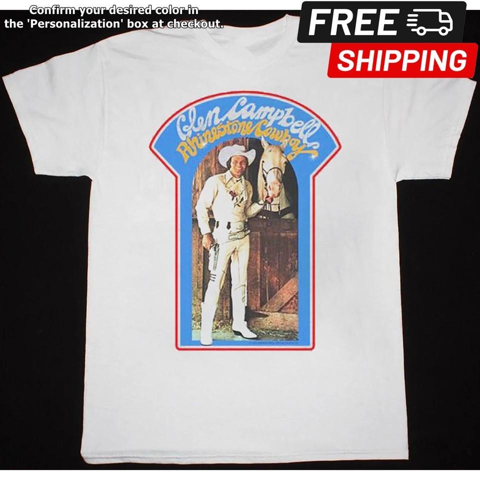 Glen Campbell 1975 Tour T Shirts All Size S5XL Unisex T-Shirt XXXL