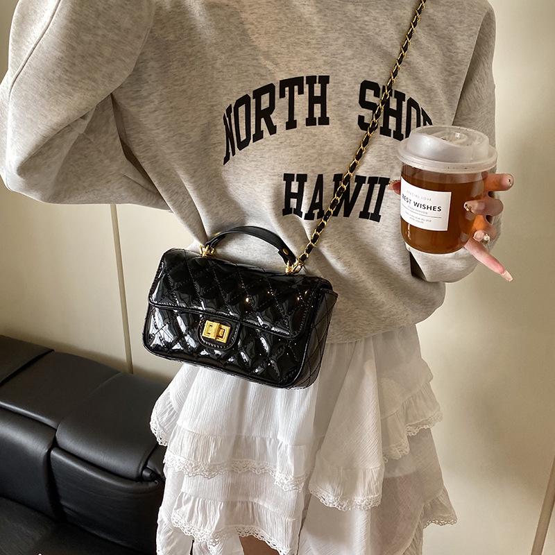 2025 Little Xiangfeng Argyle Chain Luxury Square Handbag - Women's Single Shoulder Crossbody Bag