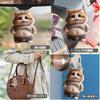 Cute Cat Dog Key Chain Car Rearview Mirror Decoration Car Pendant Deb Dog Cat