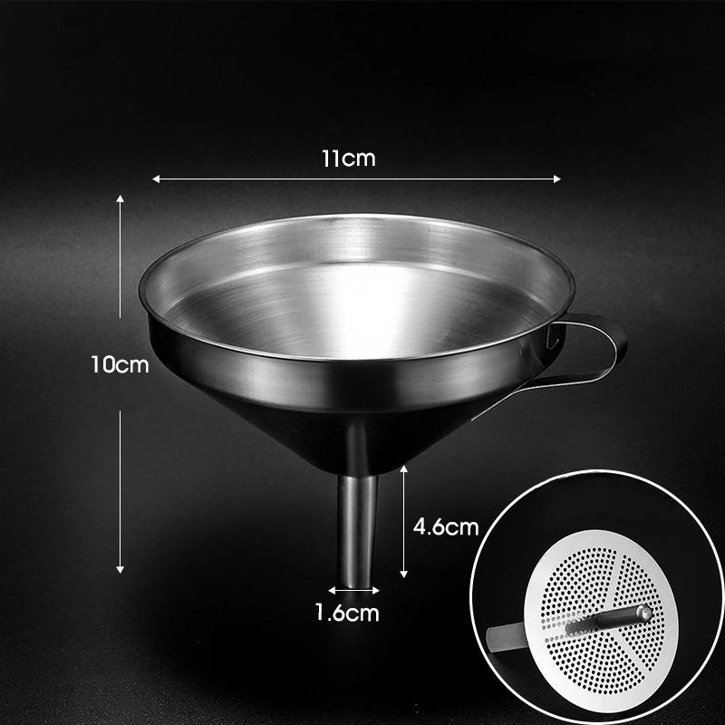 

Маслокан пищевой, бытовой утолщенный из нержавеющей стали, слив для вина, фильтрующая сетка для наливания масла малого диаметра 11cm+ filter screen *1