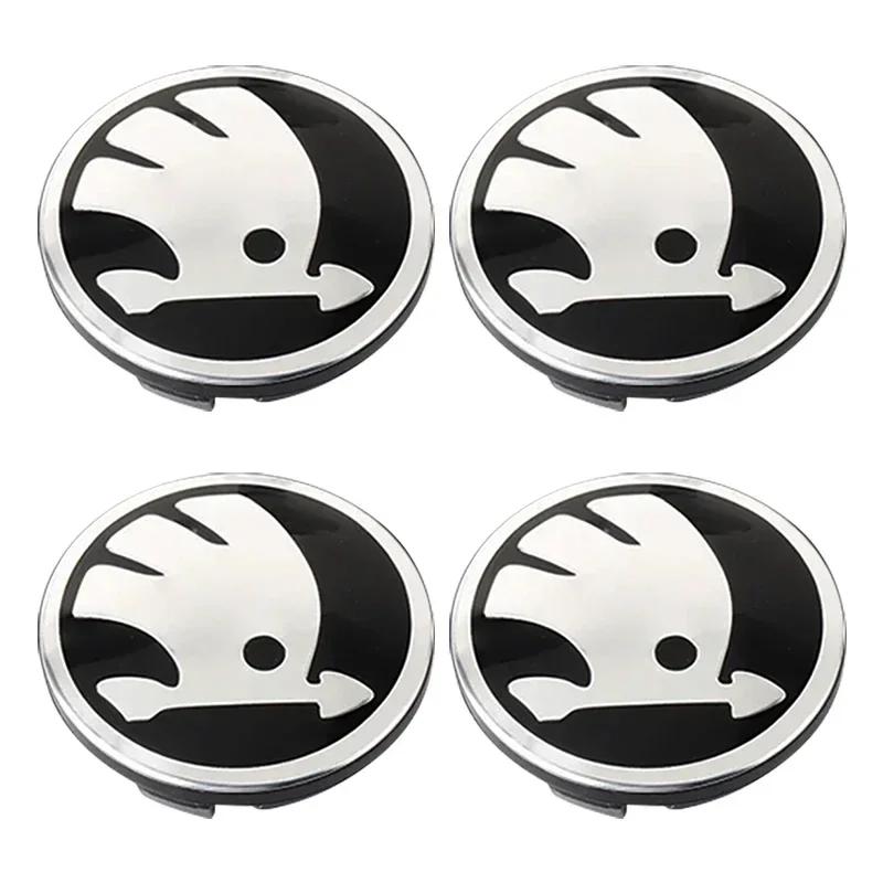 

Car Sticker 2025 Hot 4Pcs Car Styling Auto Wheel Hub Center Caps Rim Cover Badge Emblem For Skoda Octavia MK2 MK3 A7 Karoq Kodia 4Pcs 56mm срібний
