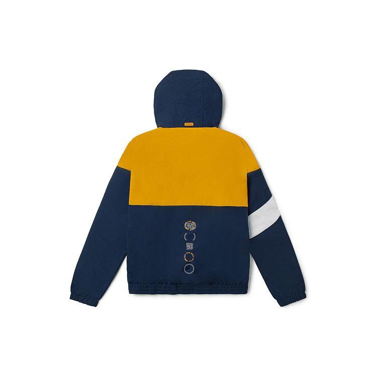 Vans Logo Printed Color Block Hoodie Jacket Men Jackets Dark-Blue VN0A54JBLKZ