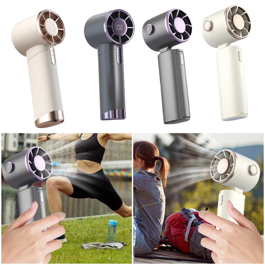 Portable Handheld Fan Camping Fan Type C Rechargeable Hand Held Fan Mini Personal Fan for Desk Fishing Camping Traveling Summer