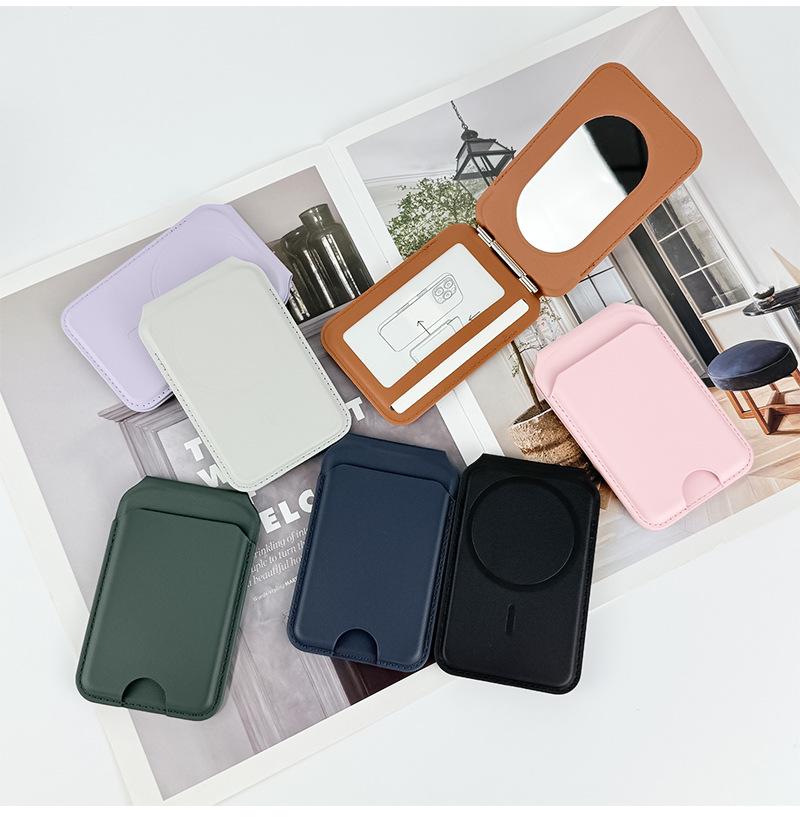 MagSafe Card Holder Case for Apple: Universal Folding Wallet with Magnetic Stand