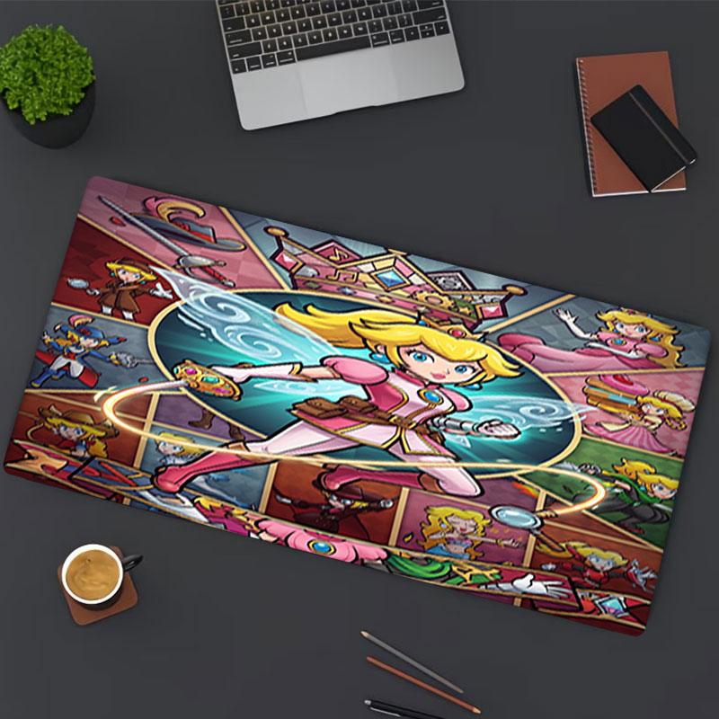 Princess Peach Toadstool Print Mouse Pad, for Keyboard Pad Laptop PC Mat for Office Home Use, Desk Decor, Perfect Birthday Gift for Gamers