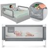 Barrière de lit, Barrière de sécurité, Verrou, 160 Cm, Nukido Nk-227, Gris