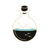Iridescent Starry Sky Enamel Brooch: Cartoon Lapel Pin in Test Tube, Wine Glass, and Milk Shapes for Men & Women