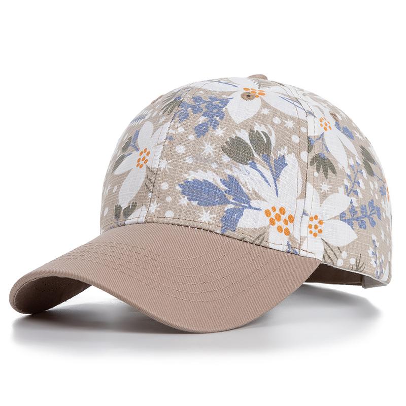 New Fashion Women Cap Flowers And Foliage Print Baseball Cap Female Outdoor Streetwear Caps Hats