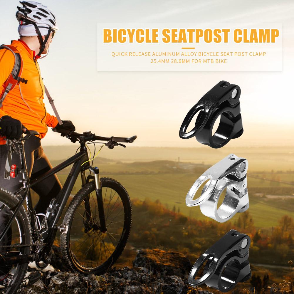10-1pc Bicycle Seatpost Clamp Quick Release Alloy Aluminium 25.4/28.6mm Saddle Closure Bicycle Parts For Mountain Bike Seat Tube