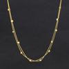 Double-layer Stainless Steel Small square Pendant Necklace for Women; Light Luxury, Unique Design Sense, Collarbone Chain.