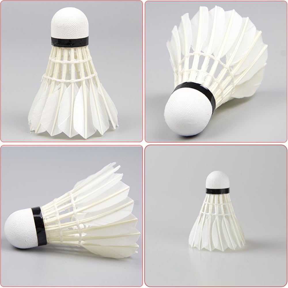 DFsucces Badminton Set of and Stable for Indoor and Outdoor and White 12, Durable, Lightweight, Games, Training, Practice,