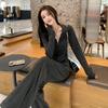 Damen Koreanischer Stil Lockerer Hoodie und Weite Hosen Set - Frühling/Herbst