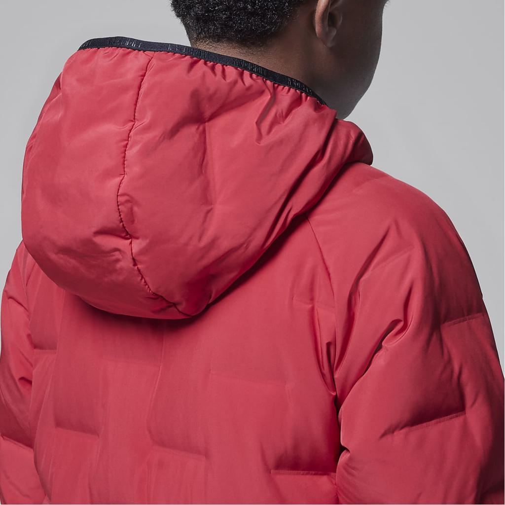 Jordan Comfortable Soft Warm Hooded Down Jacket Kids Outerwear Fitness-Red HQ7152-687