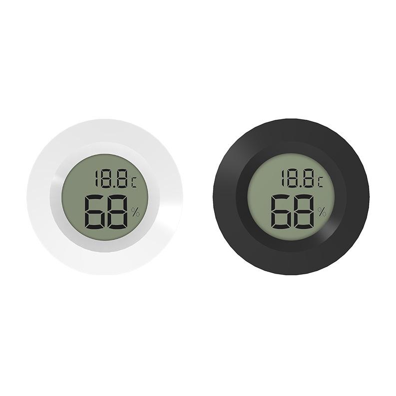 Round Embedded Digital Thermohygrometer for Reptile Enclosures - Acrylic Temperature and Humidity Monitor