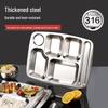 316 Stainless Steel Divided Lunch Tray