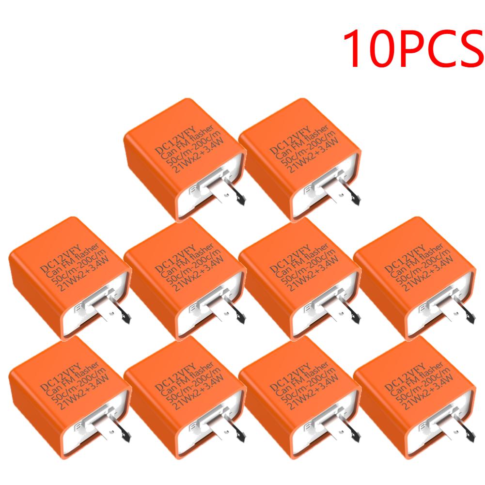 2/5/20PCS 2 Pin LED Flasher Relay 12V Adjustable Frequency Of Turn Signals Blinker Indicator Relays For Motorcycle Accessories