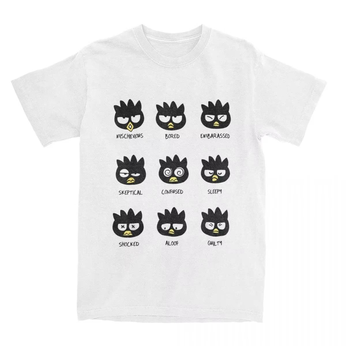 

Women T-Shirt Badtz Maru Different Moods Humor Tees Short Sleeve T Shirts O Neck Clothes Women Clothes S