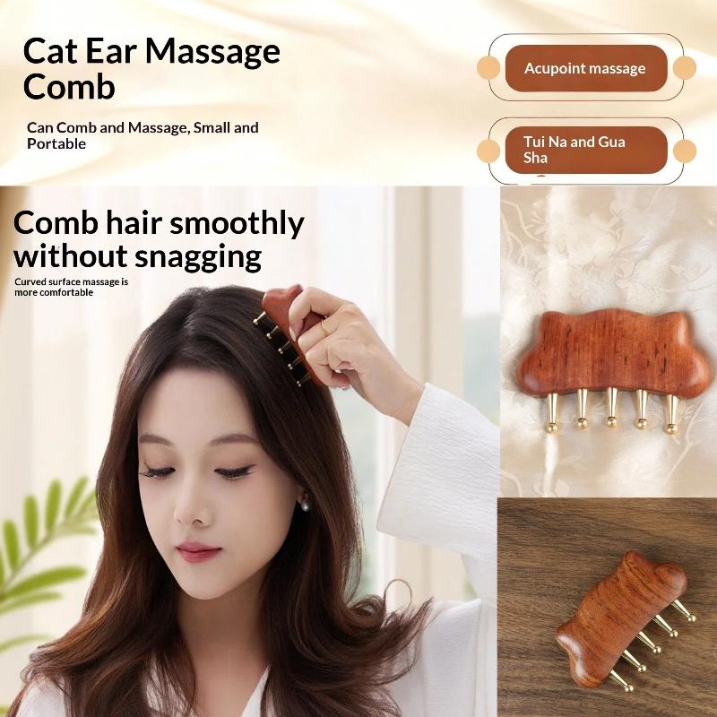 Portable Brass Gua Sha Massage Tool Head Neck Leg Body Meridian Massager Lymphatic Muscle Relief Pain Deep Tissue Massage