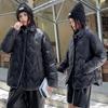 New Short Down Cotton-padded Clothes Women's Contrasting Colors Lapel Diamond Light and Loose Cotton-padded Jacket