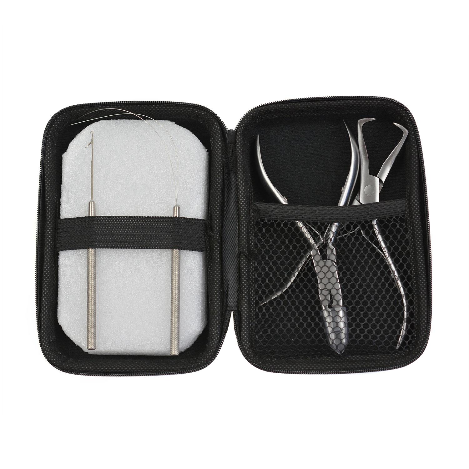 

Набор щипцов для волос из нержавеющей стали 2 шт. щипцы для волос 1 шт. игла с крючком и 1 шт. набор щипцов для наращивания волос с иглой-петлей