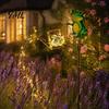 Modern Outdoor Lighting Fixtures Solar Frog Garden Stake Light, Watering Can Shadow Projection Lamp with Path Decorations for Yard Waterfall
