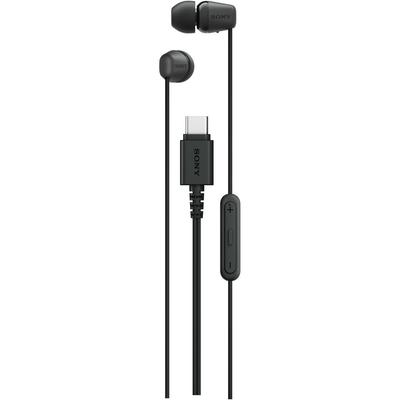 Sony BZ Black Earphones with Remote Balanced Sound Compact 4 Colors Calls Clear Sound Remote Proprietary Low To High Frequency Range IER-EX15C Type-C