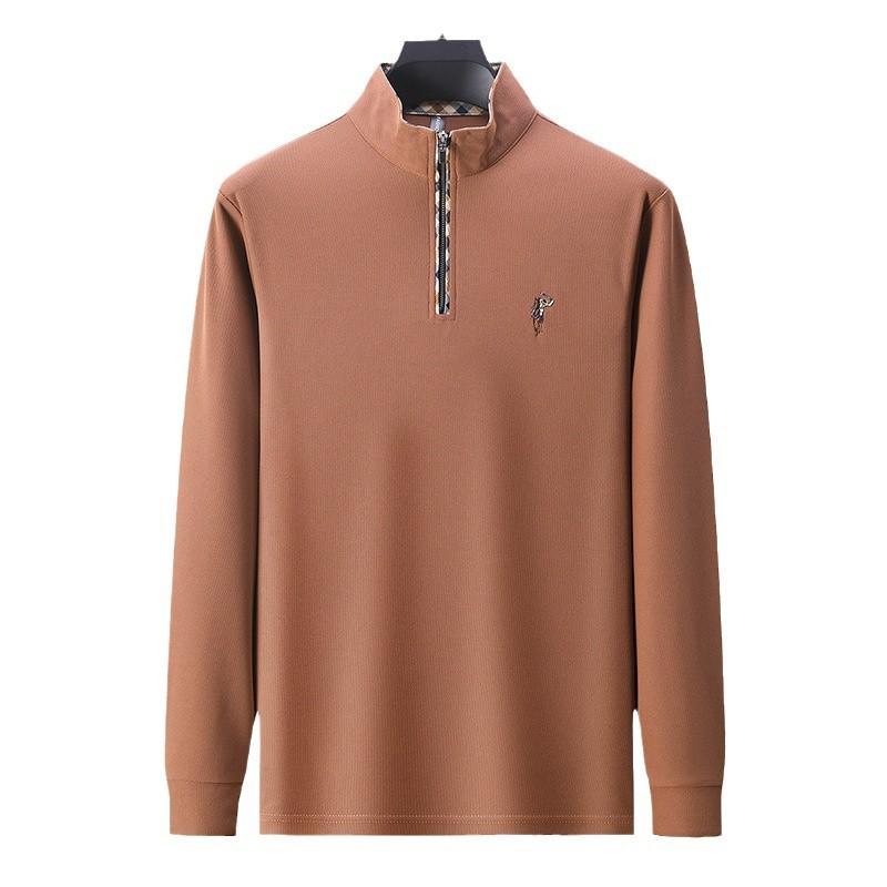 High Quality Breathable Men'S Long-Sleeved Polo Embroidered Men'S Cotton T-Shirt Men'S Polo Shirt Top Trendy