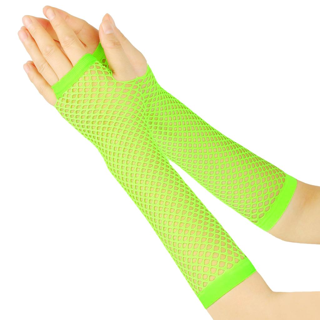 Lange schwarze Netzhandschuhe für Damen, sexy Netzspitze, fingerlose Handschuhe, Tanz, Gothic, Punk, Rock, Kostüm, Festivalhandschuhe, Fäustlinge