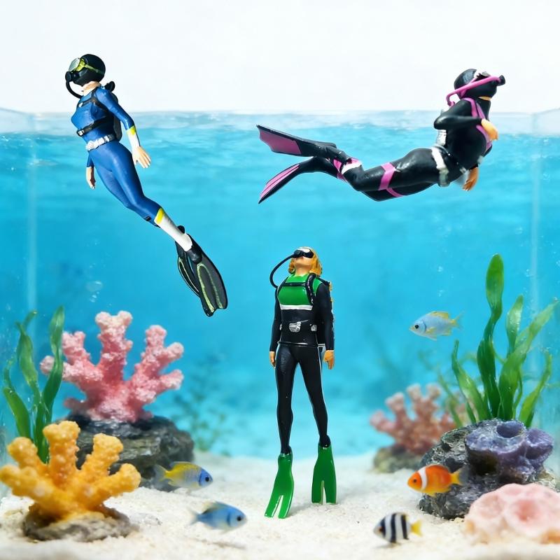 1:64 Scale Resin Diving Miniature Underwater Adventure Model For Home Or Office Decoration Dioramas Layout Model Display