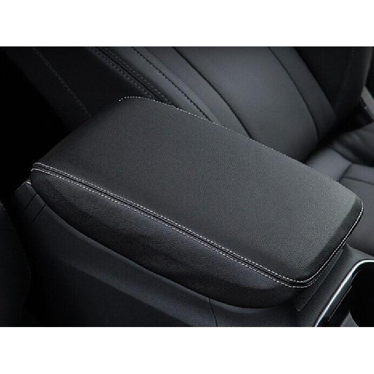 For Subaru Outback 2020-2023 Black Leather Middle Console Armrest Box Cover Trim