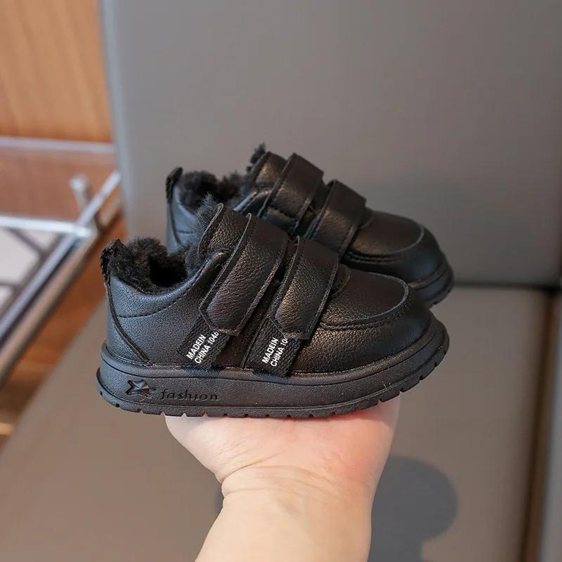 

Newborn Baby Comfortable Soft Soled Leather Walking Shoes Warm Winter Cotton Anti Slip Sneakers Fashion Kids Casual Shoes 21