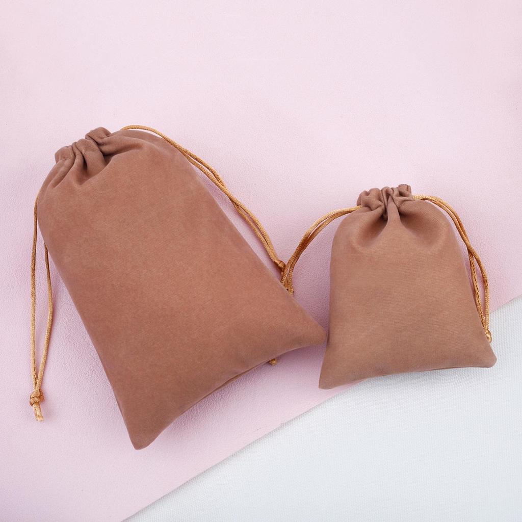 Velvet Drawstring Bag for Jewelry, Earphones, Coins, and Cosmetics Storage