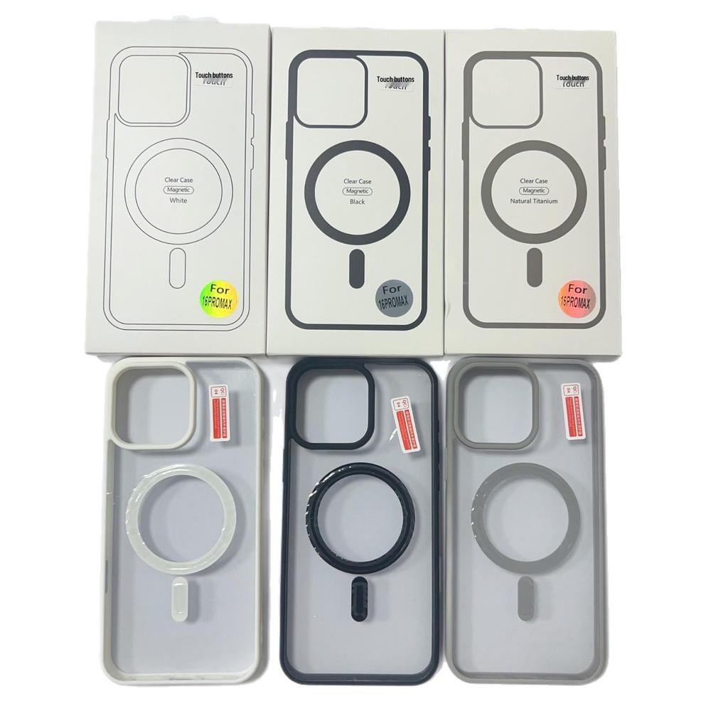 Apple 17 Pro Max Frosted Magnetic Case with Touch Button for 16 Pro/iPhone 17