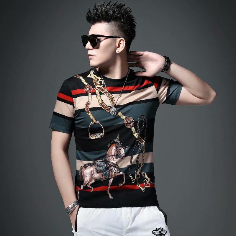 IELGY Kurzarm-T-Shirt Sommer Neues Herren-Trendy-Halbarm-Slim-Top