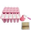 Silicone Ice Cream & Popsicle Mold - 12, 10, 6, 4 Cavities for DIY Treats