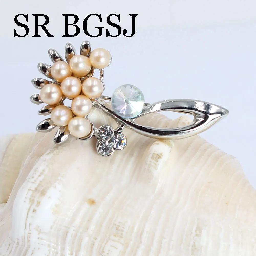 Luxury Jewelry 100% Genuine Natural Freshwater Pearl Wedding Micro-inlaid Zircon Coat Women All Match Accessories Pin Brooch