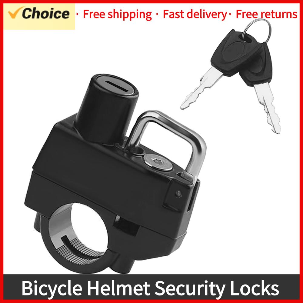 Motorcycle Helmet Lock Anti-Theft Bicycle Helmet Security Locks with 2 Keys and Installation Tool