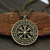 Vegvísir Viking Compass Necklace Nordic 134