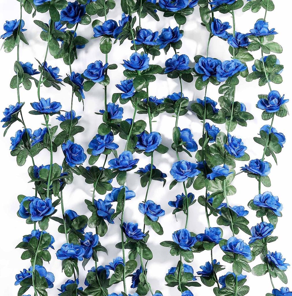 Silk Roses Artificial Flowers Garland For Wedding Season Home Room Decoration Spring Autumn Garden Arch DIY Gift Fake Plant Vine