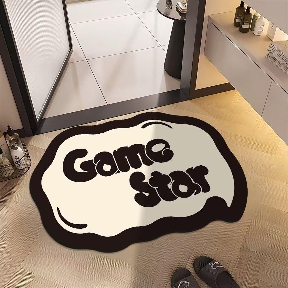 

Special shaped Bath Area Floor Mats Washroom Moisture Moisture-wicking Quick Drying Dirt Resistant Anti Slip Foot Mats Diatom Mud Soft Pads 40*60cm